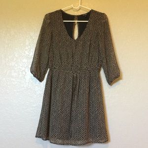 BeBop Print 3/4 Sleeved Dress